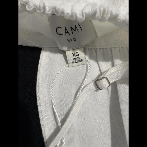 NYC White 100% Linen Pearl Straps Top Size Lining XS Cami NWT - Picture 6 of 9